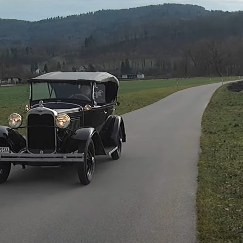 Ford Model A drive by (Video)
